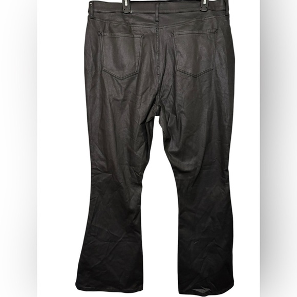 a.n.a. High Rise Flare Leather Look Jeans - Picture 2 of 8